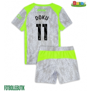 Manchester City Jeremy Doku #11 Tredjeställ Barn 2025-26 Kortärmad (+ Korta byxor)